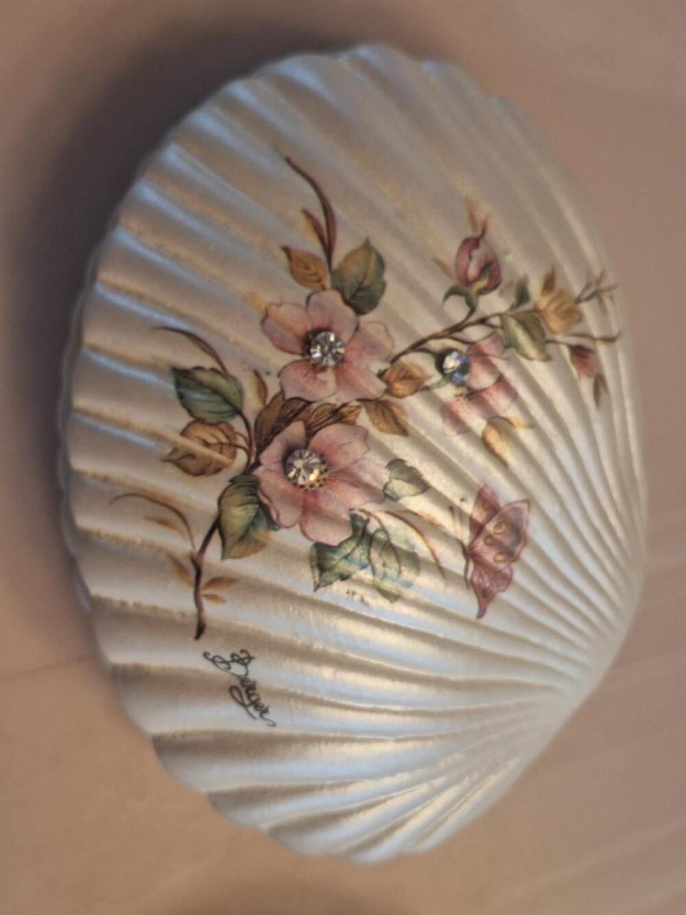 Berger Ivory Pearlescent Porcelain Jewelry Trinket Box Made In Italy - BN